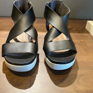 Women's Black Strappy Sandals